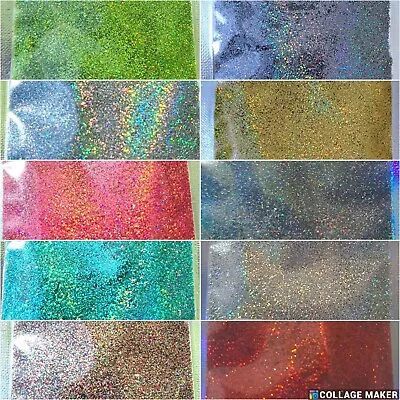 Fine Holographic Glitter  Ideal For Nail Art Crafts & Resin  *Various Colours* • £1.95