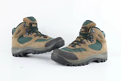 Vtg 90s Mens Size 8 Womens 10 Goretex Waterproof Hiking Ankle Boots Brown Green • $87.96