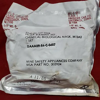US Army M13A2 Gas Mask Filter Element Set M17a1 M17a2 (5026) • $6.99