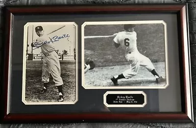 Mickey Mantle Autographed Framed Photo PSA Certified. • $800