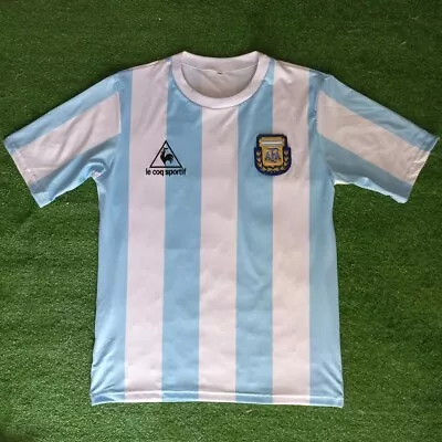 Maradona Argentina Mexico 1986 World Cup Retro Soccer Jersey Airtex • $49