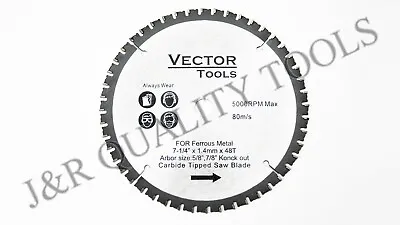 7-1/4  48 Tooth Carbide Saw Blade For Ferrous Metal Professional Blade • $14.95