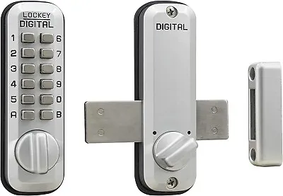 Lockey M220 Keyless Mechanical Digital Sliding Bar Deadbolt Door Lock SC/MG • $139.31