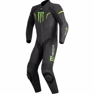 Monster Energy MotoGP Cowhide 1/2 Piece Leather Motorbike Motorcycle Racing Suit • $280