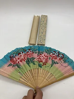 Vintage Oriental Hand Fan Made In Japan • $14.89