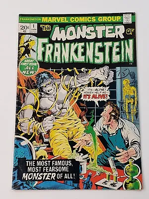 The Monster Of Frankenstein 1 Marvel Comics Mike Ploog Art Bronze Age 1973 • $119.99