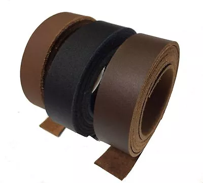 $12.99 • Buy 5-6 Oz. Chrome Tanned Genuine Leather Strip Strap Blank 60 Inches Plus  8 Widths