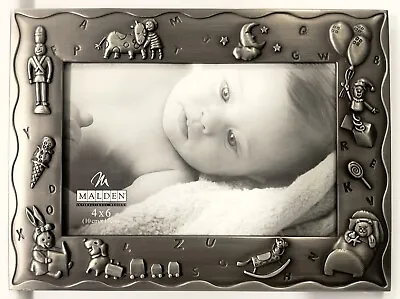 Malden Picture Frame Pewter Alphabet Toys Child Baby For 4  X 6  Photo • $7.35