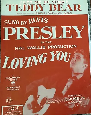 Teddy Bear Elvis Presley Music Sheet • $5.99