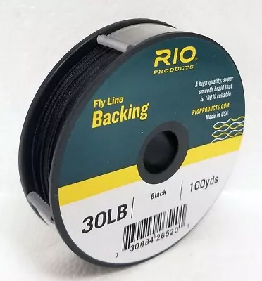 Rio 30 Lb 100 Yard Spool Of Dacron Backing In Black Fly Line & Reel Backing • $9.25