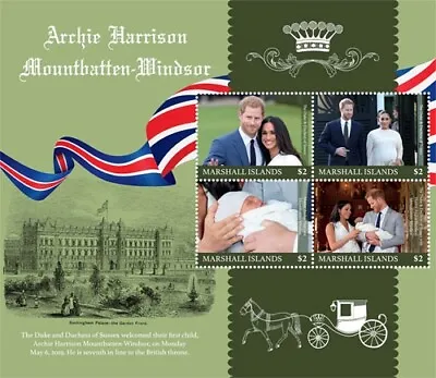 Marshall Islands 2019 -Royal Baby Archie Harrison - Sheetlet - Scott #1246 - MNH • £10.45