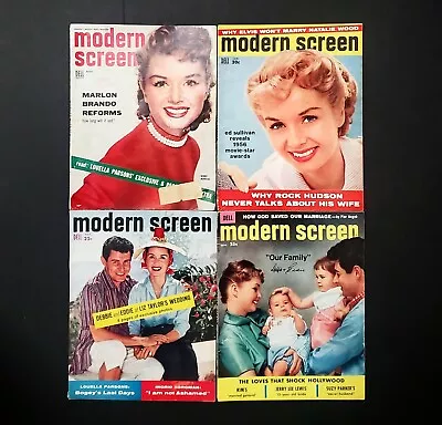 1954-57 DEBBIE REYNOLDS Modern Screen Magazine Lot W/MARILYN MONROE JAMES DEAN • $10