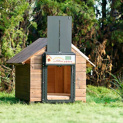 10W Solar Chicken Rabbit Hutch Door W Automatic Opener Timer Sensor & Remotes • $99.99