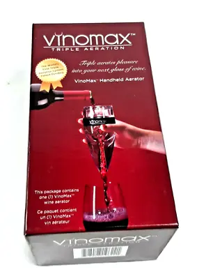 Vinomax Triple Aeration Handheld Wine Aerator New Open Box • $12.95