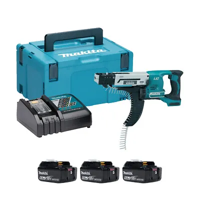 Makita DFR550RGJ-3 18v LXT Auto Feed Screwdriver (3x6Ah) • £580