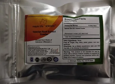 Valerian Root Extract  0.8% Valeric Acid  Pure & High Quality Extract Powder • £7.13