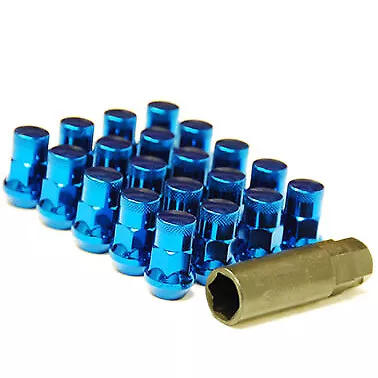 Wheel Mate Muteki SR35 Close End Lug Nuts W/ Lock Set - Blue 12x1.25 35mm • $103.55