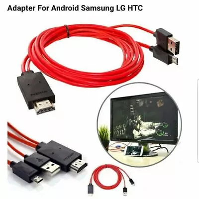 HDMI Mirroring Micro-B Cable Phone To TV HDTV Adapter For Android Samsung LG HTC • $15
