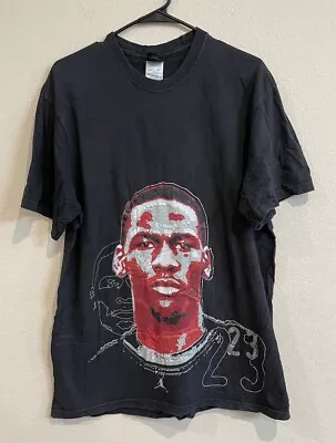 Vintage Nike Jordan T-Shirt Sz Large Michael Jordan All Star MVP Big Face Rare • $50