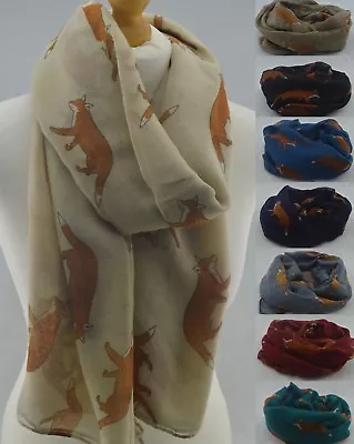 £4.99 • Buy Fox Animal Print Women Ladies Scarf Neck Shawl Stole Wrap Fashion Scarves Soft