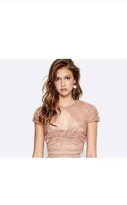 $79 • Buy NWT Alice McCALL Sweetly Dusky Pink Lace Top Size 12