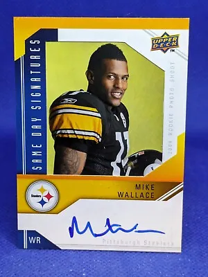 Mike Wallace 2009 Upper Deck Nfl Same Day Rookie Photo Shoot Auto #sd-mw • $12