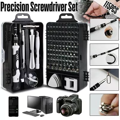 $14.95 • Buy 115 IN 1 Precision Screwdriver Set Computer PC Phone Watch Repair Tool Kit DIY