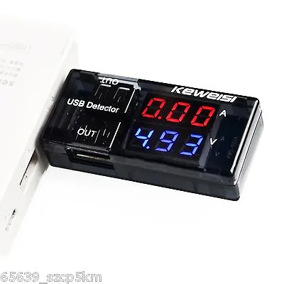 LCD Voltage Current Detector Mobile Phone Power Dual USB Charger Tester Meter # • $9.99