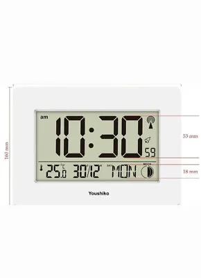 £19.99 • Buy Radio Controlled Large Screen LCD Wall Or Desk Clock ( UK & Ireland Version )