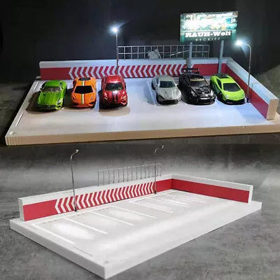 Diorama 1/64 Model Car LED Lighting Display Parking Lot Scenery Vehicle Garage • $32.50