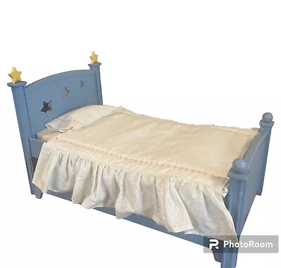 American Girl Doll Bed Moon And Stars Blue Vintage Rare Trundle Bedding 2000 • $153.67