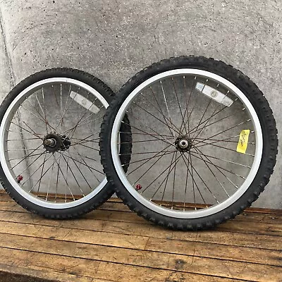 $144.49 • Buy Old School BMX Redline Wheel Set 20 In 36h RL Tire Rims Silver OG 90s 20  Silver