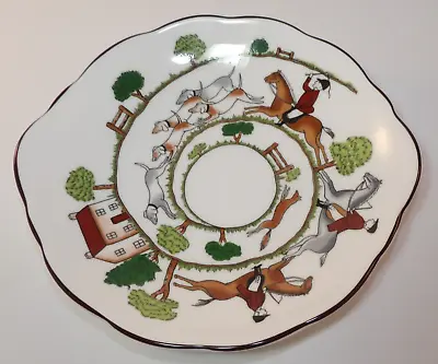 Coalport  6 1/2  Hunting Scene 2 Handled Candy Bonbon Dish C1990s Excellent • £11.99