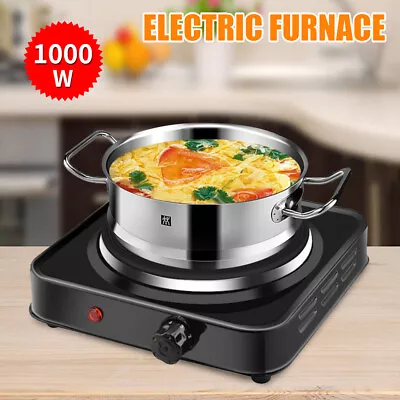 Single Hot Plate Electric Kitchen Cooker Portable Powerful Table Top Hob 1000W • £13.89