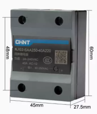 1PC New Chint NJG2-SAA250-40A220  AA40A 220V Solid State Relay Brand • $34.88