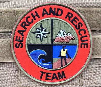 Search And Rescue Team Patch HOOK LOOP Badge SAR K9 Helicopter Air Coast Support • $8.90