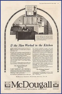 Vintage 1919 McDougall The First Kitchen Cabinet Hutch Ephemera Print Ad • $19.95
