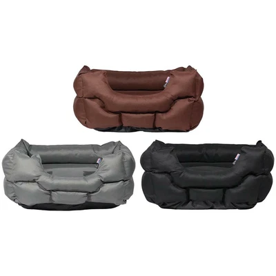 Woodland High Sided Canvas Dog Bed Soft Washable Cushion Warm Pet Basket Cushion • £19.99