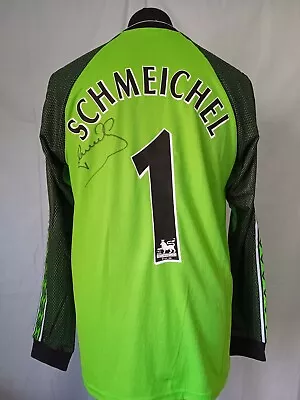 Manchester United Number 1 Treble Retro Goalkeeper Shirt Signed Peter Schmeichel • $217.59