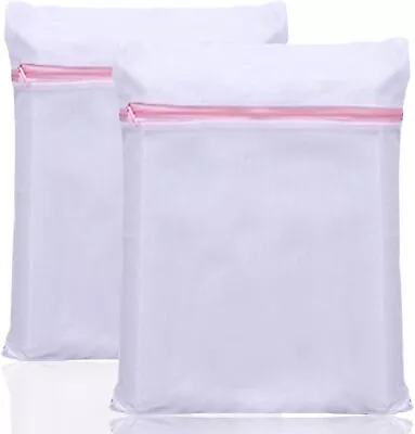 Mesh Laundry Bags - Washing Machine Wash Bags - Large Fine Laundry Bags With Zi • £6.05