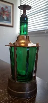 Vintage Musical Decanter Green Glass • $27.81