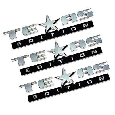 thumbnail image 2 of Pair Of Texas Edition 3D Emblem Decals For Chevy Silverado & GMC Sierra 2 of 4