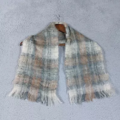 Craig-Na-Creidhe Scarf Beige 75% Mohair 25% Wool Plaid Made In Scotland 42 X9  • $23.99