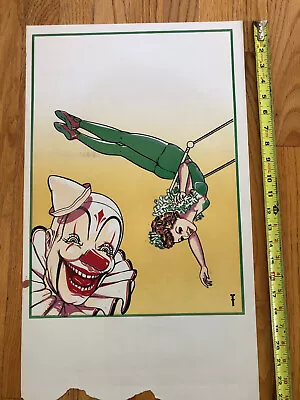 $100 • Buy Original Vintage  Circus Poster -  Great Color!