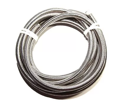 Stainless Steel Braided Fuel Hose Oil Gas Line AN4/AN6/AN8/AN10 • $11