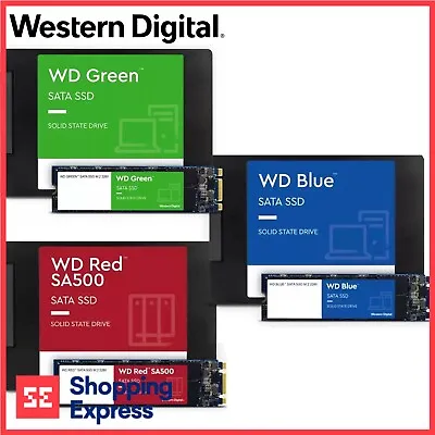 $35 • Buy WD SSD 1TB 2TB 120GB 240GB 500GB Blue Green SATAIII Internal Western Digital 