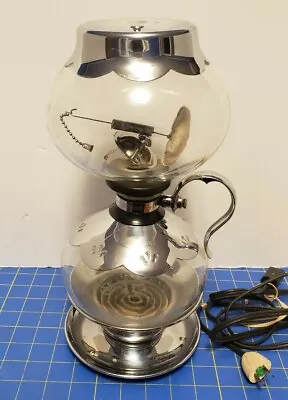 $169.99 • Buy Vintage Silex Vacuum Glass Chrome Coffee 8 Cup Maker W Heater And Power Cord
