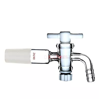 $12.99 • Buy Deschem 24/40,Glass Vacuum Adapter,Bent Hose Connection,Lab PTFE Stopcock Valve