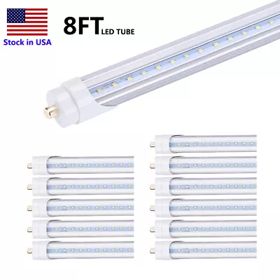 8' T8 LED Tube Light 8 Ft LED Bulbs FA8 Single Pin 45W T12 Warehouse Shop Light  • $58.79