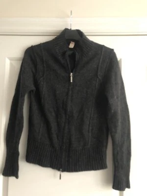 £2.50 • Buy Women’s Zip Up Cardigan, Textured, Dark Grey, Republic, Size M